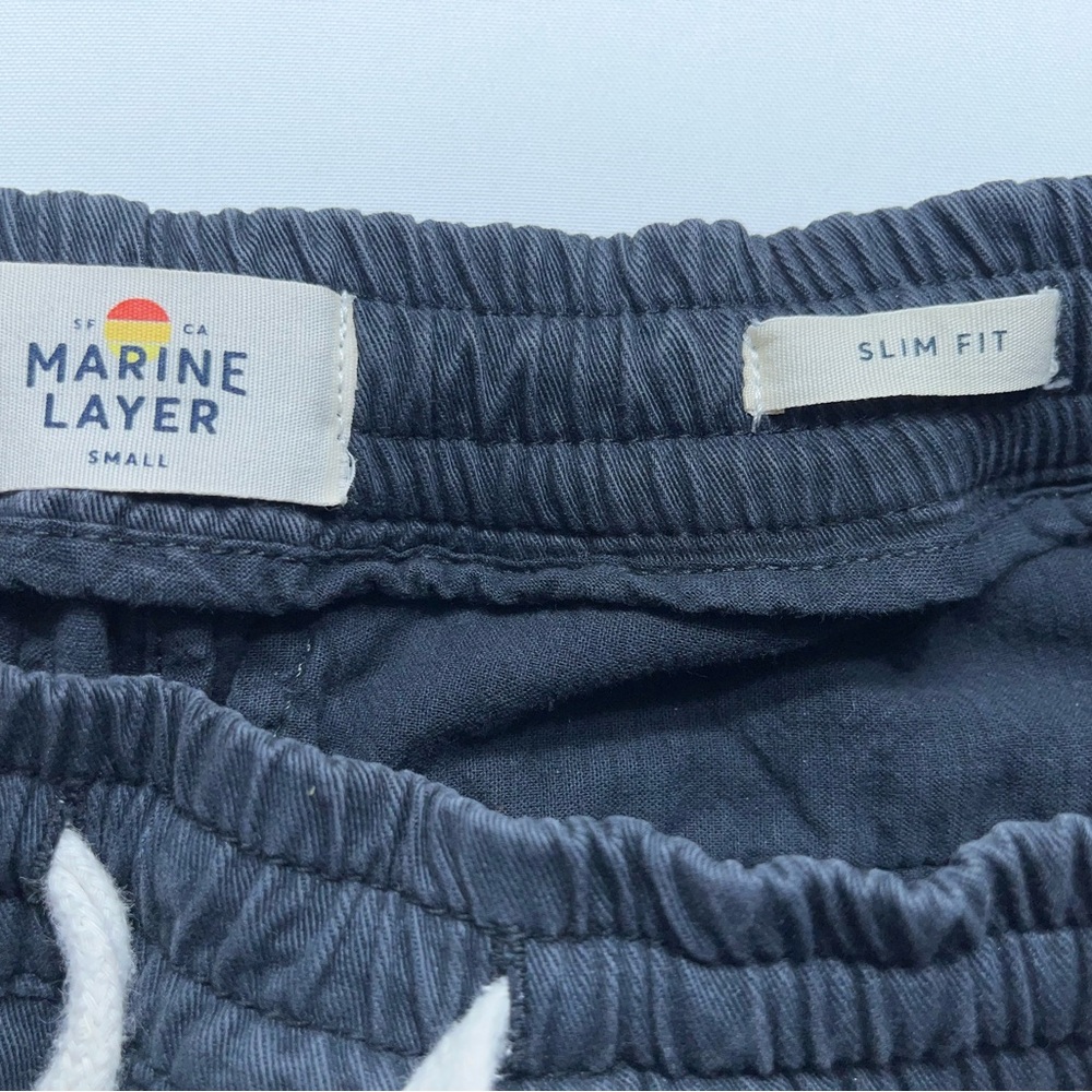 Marine Layer Saturday Jogger Pants Mens Size Small Gray Drawstring Pockets - Picture 3 of 12